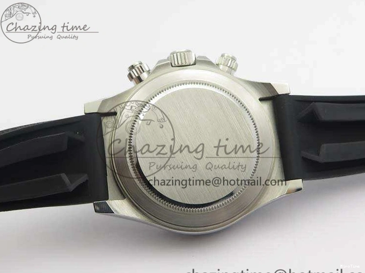 MiroTime 0316 SmartChoice Daytona 116519LN JH Best Edition Black Dial Crystal Markers On Rubber Strap A4130 (Free XS Rubber Strap) 3558